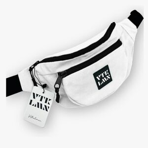 White  Unisex Belt Bag